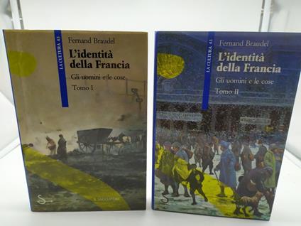 L' identità della francia gli uomini e le cose fernand braudel 2 tomi - copertina