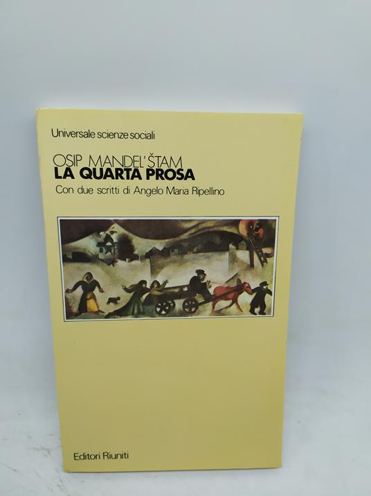 osip mandel'stam la quarta prosa riuniti - copertina