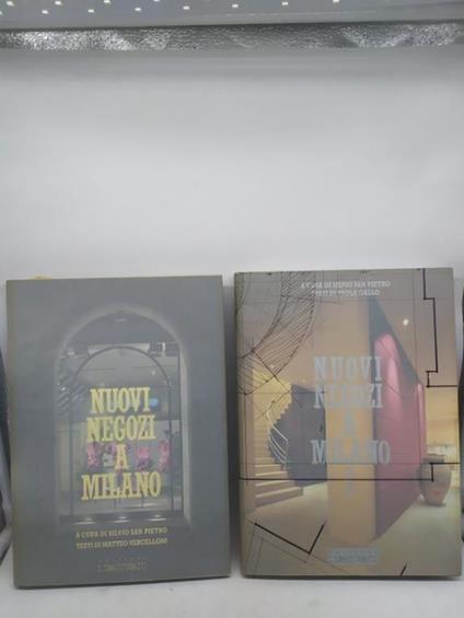 nuovi negozi a milano 2 volumi editrice l'archivolto italiano inglese - copertina