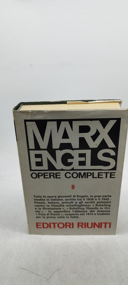 marx engels opere complete 2 1838-1842 editori riuniti - copertina