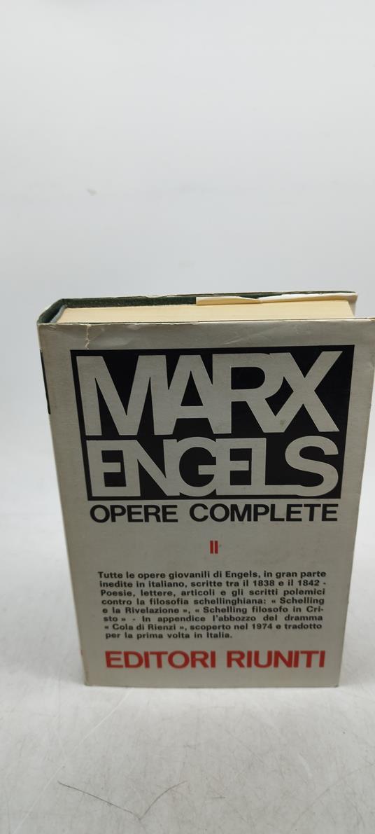 marx engels opere complete 2 1838-1842 editori riuniti - copertina