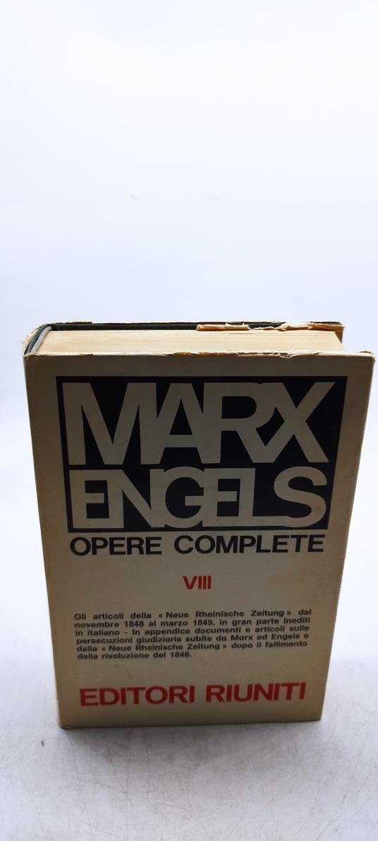 marx engels opere complete VIII 1848-1849 editori riuniti - copertina