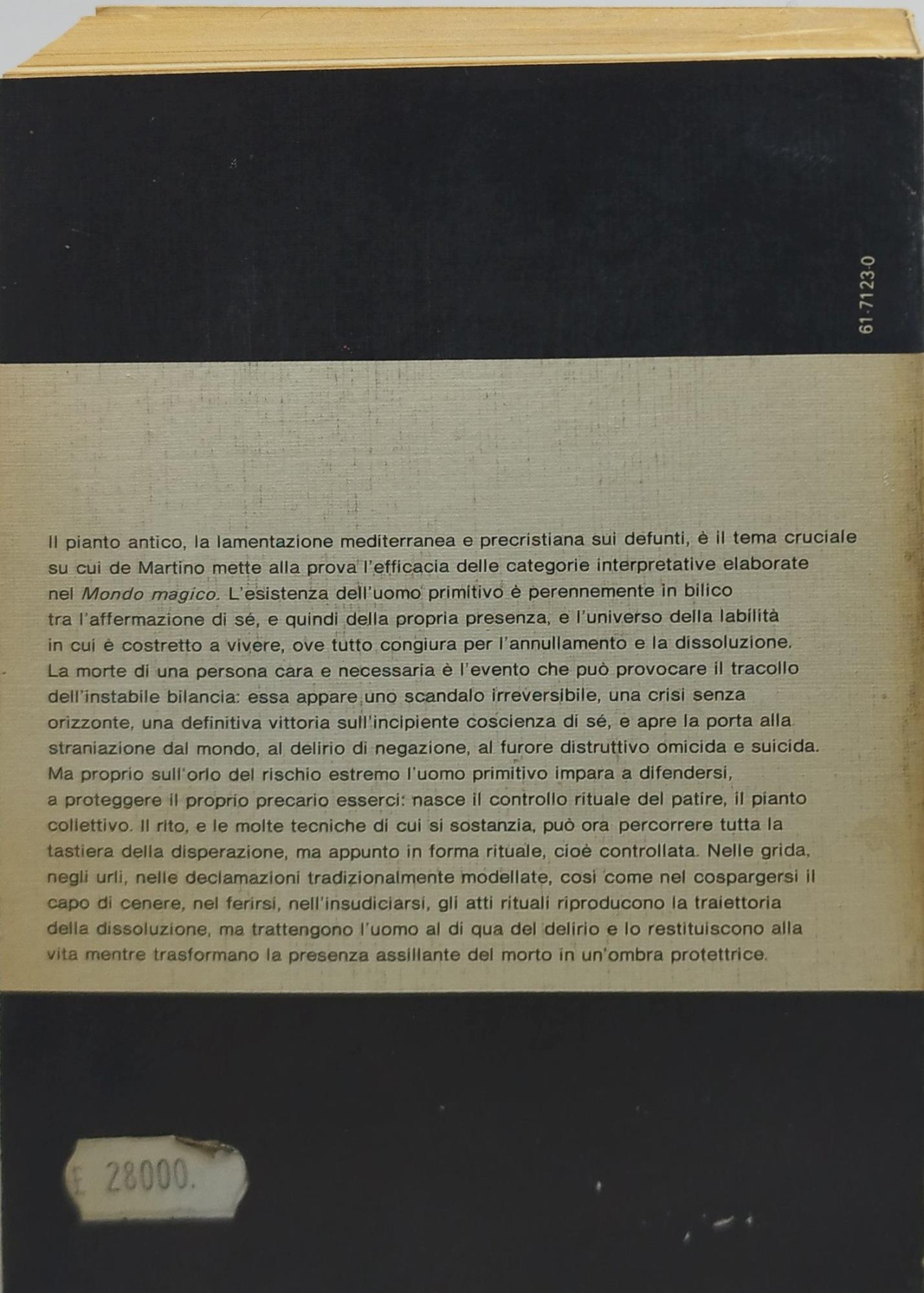 morte e pianto rituale dal lamento funebre antico al pianto di maria