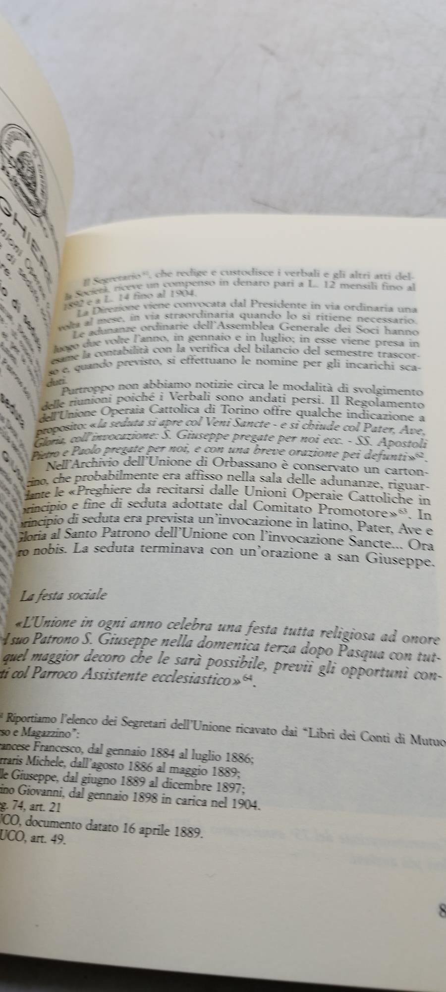 pane e acqua santa l'unione cattolica operaia di orbassano