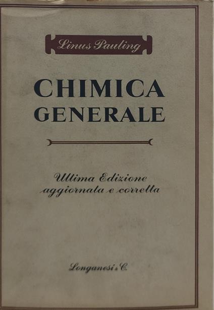 chimica generale - Linus Pauling - copertina