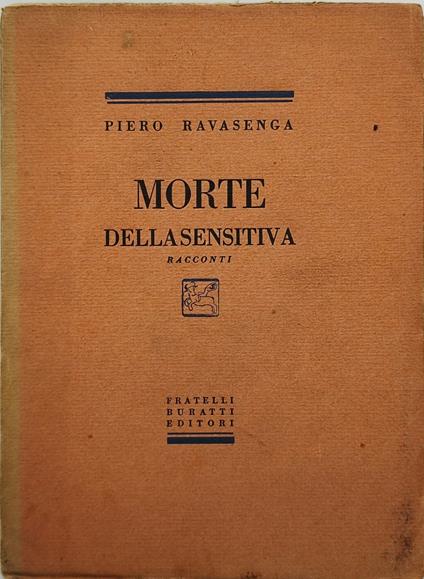 morte della sensitiva racconti - Piero Ravasenga - copertina