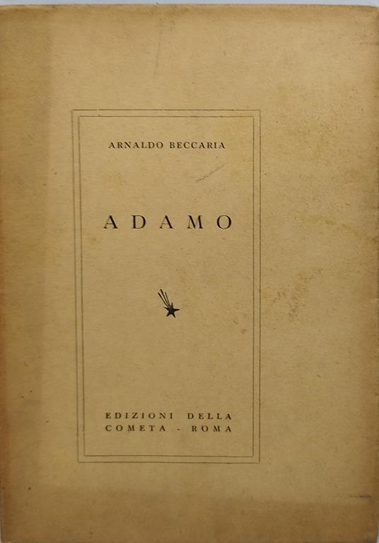 adamo arnaldo beccaria - Arnaldo Beccaria - copertina