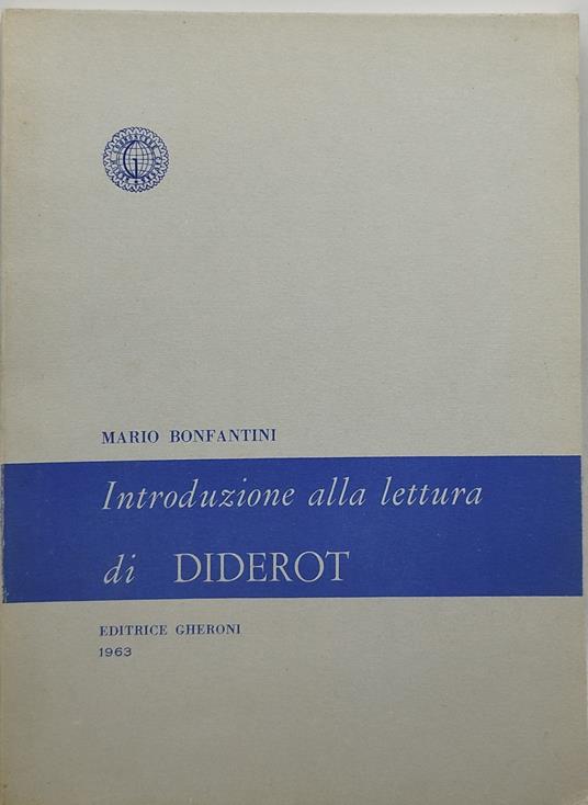 introduzione alla lettura di diderot - Mario Bonfantini - copertina