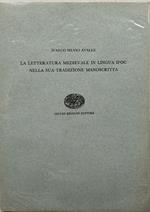 la letteratura medievale in lingua d'oc nella sua tradizione manoscritta