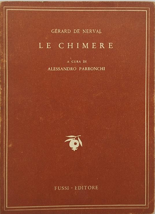 le chimere a cura di alessandro parronchi - Gérard de Nerval - copertina