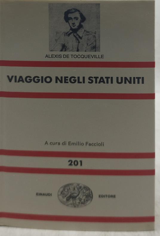 alexis de tocqueville viaggio negli stati uniti einaudi - Emilio Faccioli - copertina