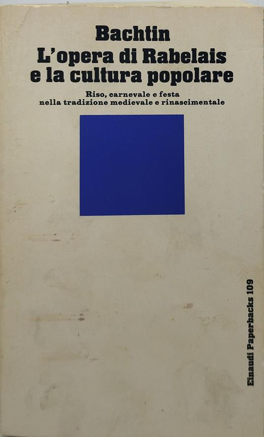 L' opera di rabelais e la cultura popolare einaudi - copertina