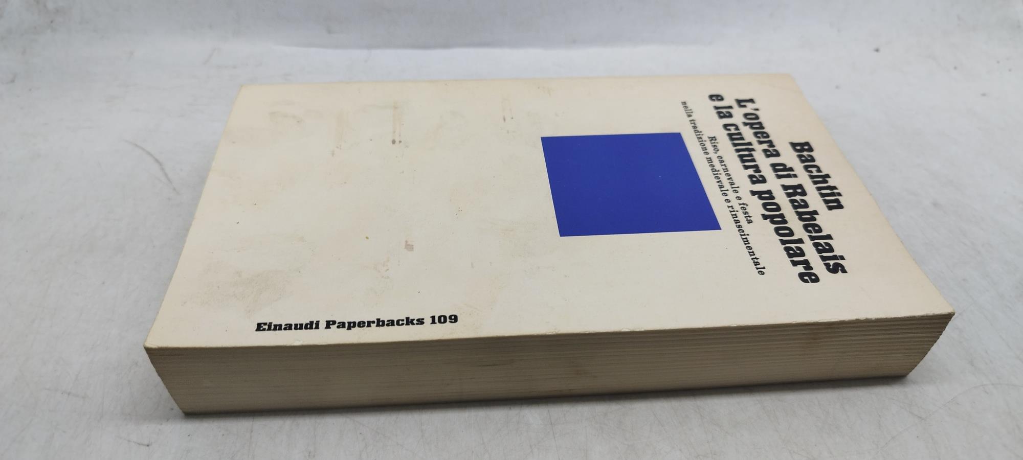 L' opera di rabelais e la cultura popolare einaudi