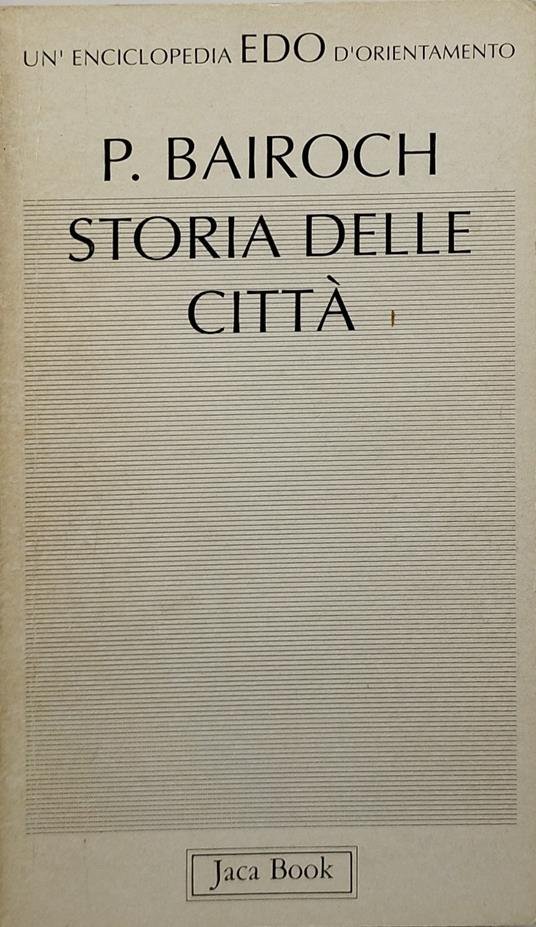 storia delle città p bairoch jaca book - copertina