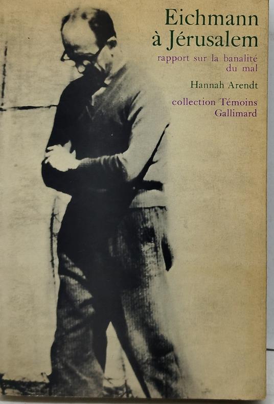 eichmann à jèrusalem rapport sur la banalitè du mal - copertina