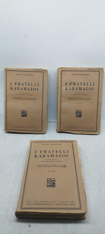 i fratelli karamazov feodor dostojevskij 3 volumi - Fëdor Dostoevskij - copertina
