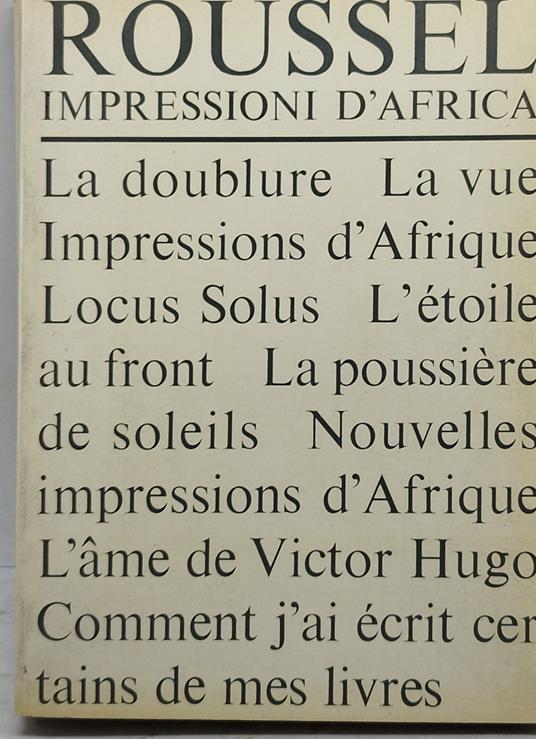 roussel impressioni d'africa - copertina