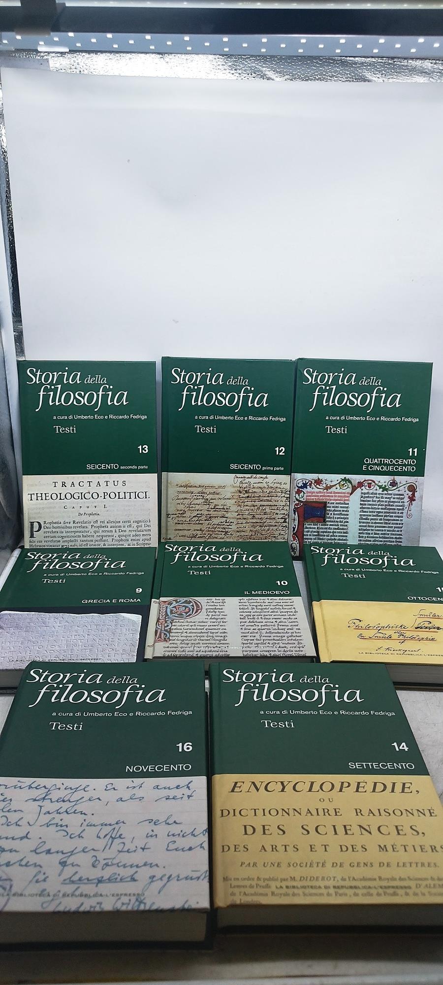 storia della filosofia la biblioteca di repubblica l'espresso 16 volumi
