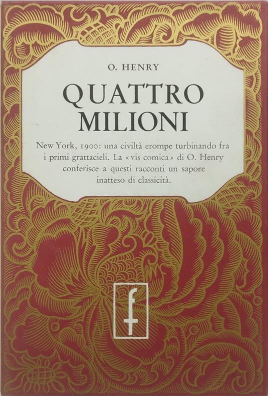 quattro milioni o.henry - copertina
