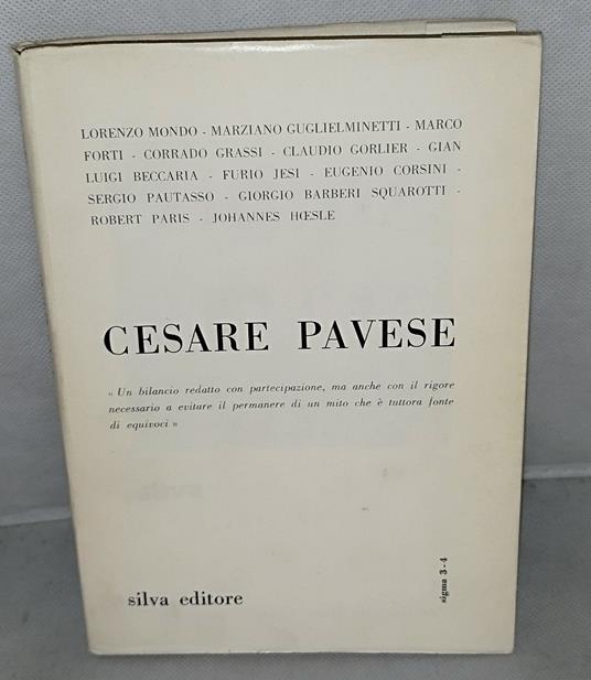 cesare pavese sigma 3-4 rivista trimestale - copertina