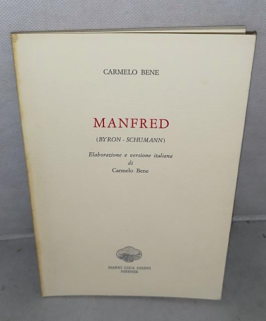 carmelo bene manfred - copertina