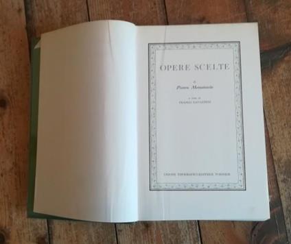 Opere Scelte - Pietro Metastasio - copertina