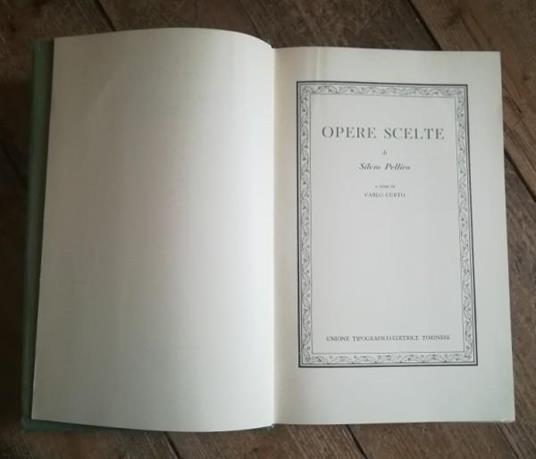 Opere Scelte - Silvio Pellico - copertina