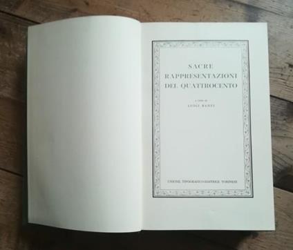 Sacre Rappresentazioni Del Quattrocento - Luigi Banfi - copertina