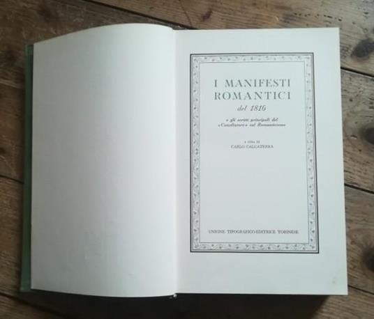 I Manifesti Romantici Del 1816 - copertina