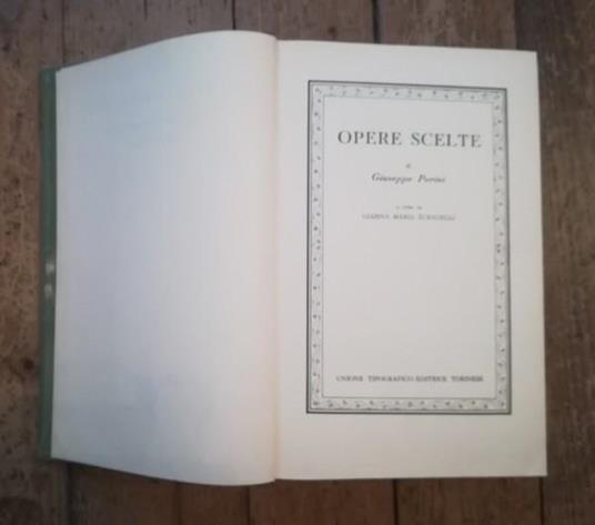 Opere Scelte - Giuseppe Parini - copertina