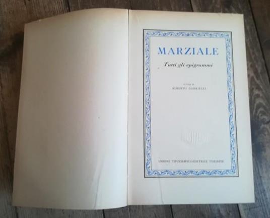 Tutti Gli Epigrammi - M. Valerio Marziale - copertina