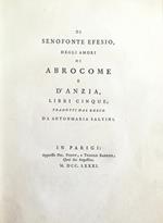 Degli Amori Di Abrocome E D'Anzia, Libri Cinque
