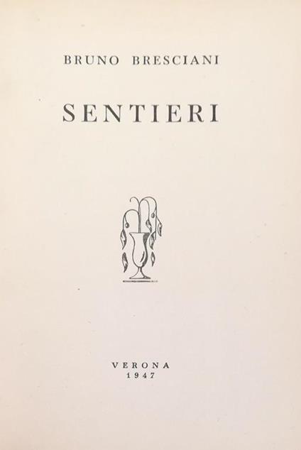Sentieri - Bruno Bresciani - copertina