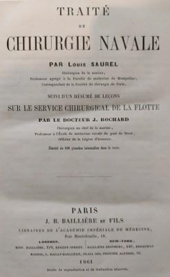 Traite' De Chirurgie Navale - Louis Saurel - copertina