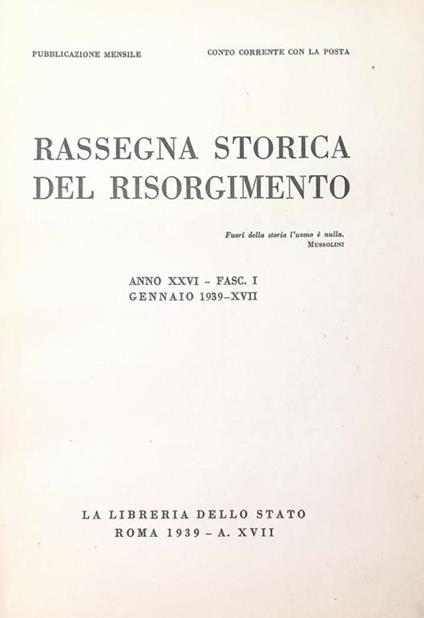 Rassegna Storica Del Risorgimento - copertina