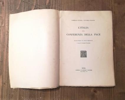 L' Italia Alla Conferenza Della Pace - Tommaso Tittoni - copertina