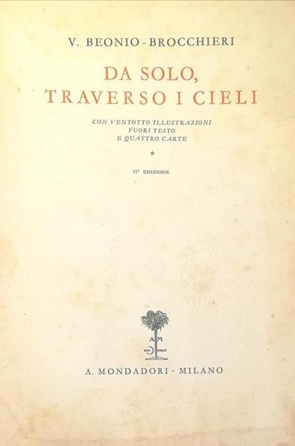 Da Solo, Traverso I Cieli - Paolo Beonio Brocchieri - copertina
