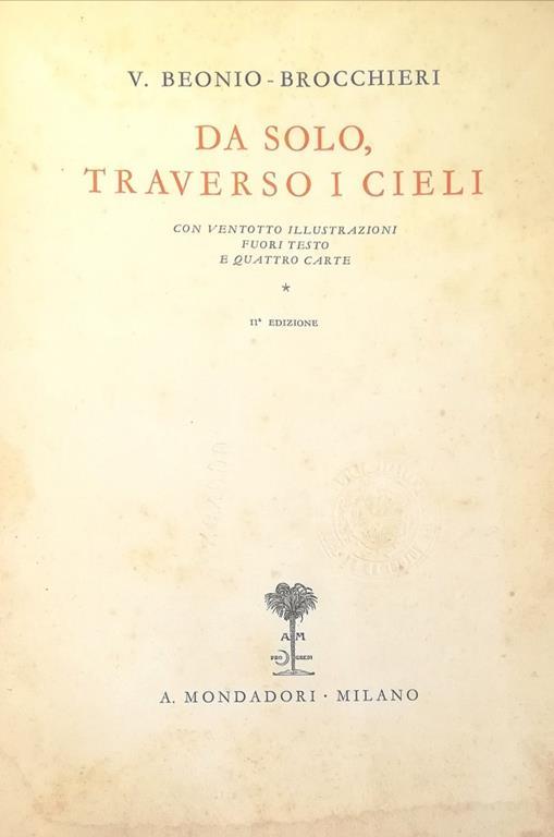 Da Solo, Traverso I Cieli - Paolo Beonio Brocchieri - copertina