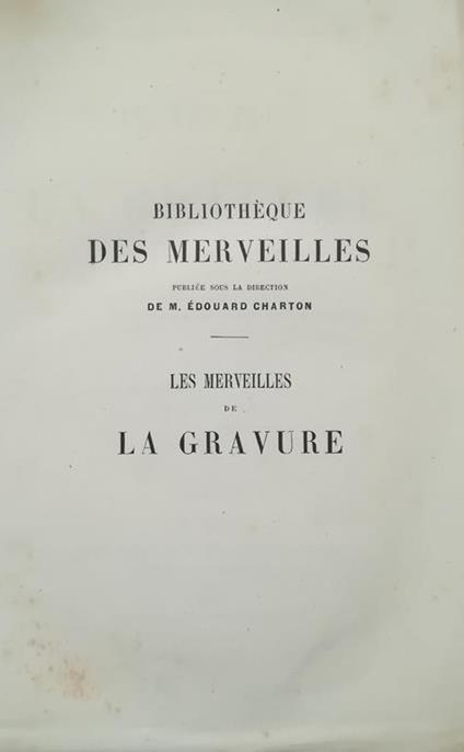 Les merveilles de la gravure - copertina