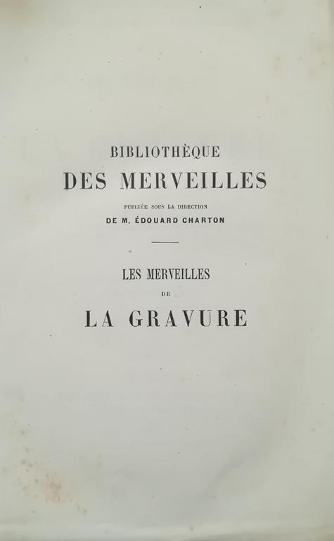 Les merveilles de la gravure - copertina