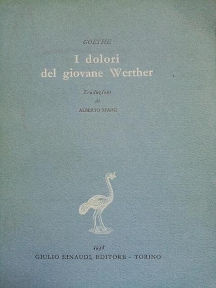 I dolori del giovane Werther - Johann Wolfgang Goethe - copertina