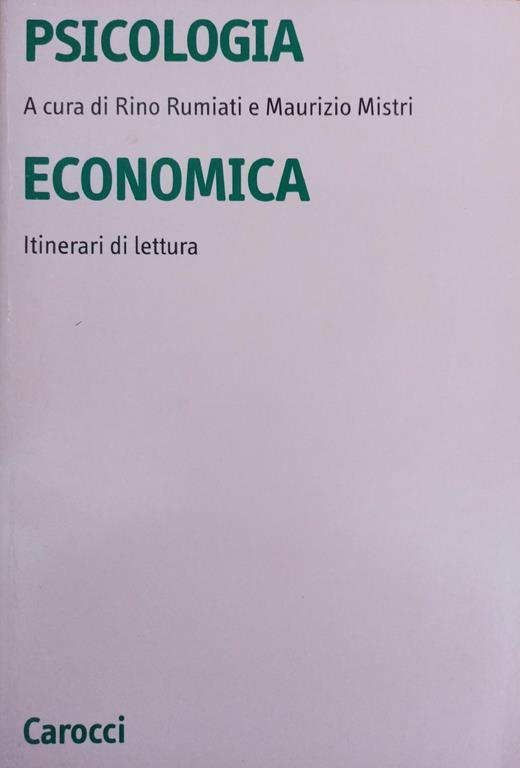Psicologia economica : itinerari di lettura - copertina