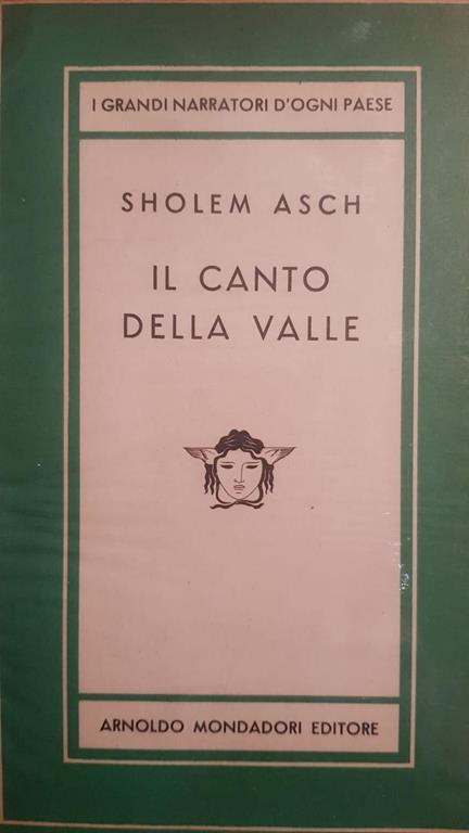 Il Canto Della Valle - Sholem Asch - copertina