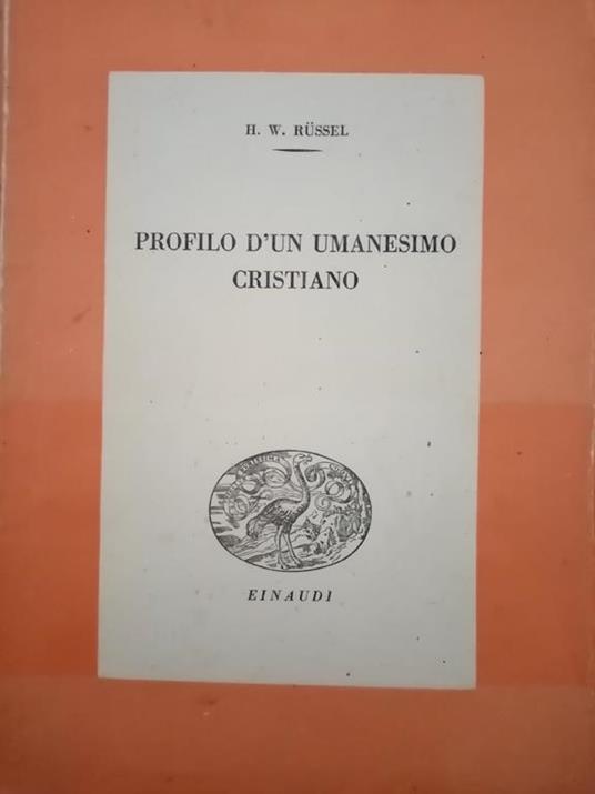 Profilo d'un Manifesto Cristiano - H. W. Russel - copertina