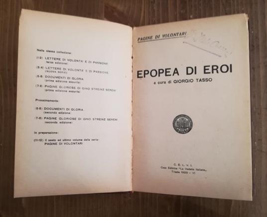 Epopea di eroi - copertina