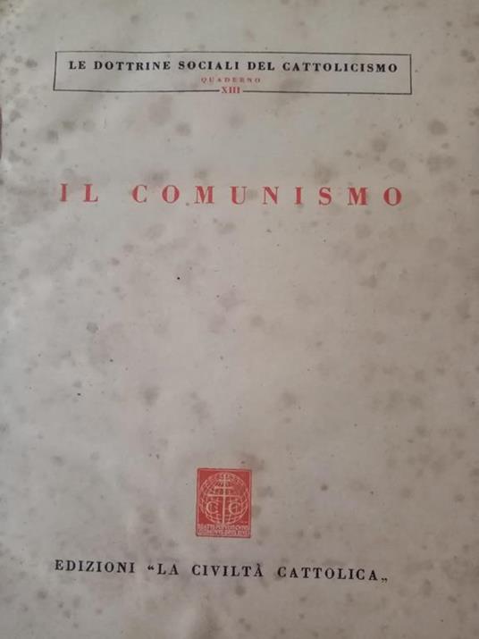 Il Comunismo - Angelo Brucculeri - copertina