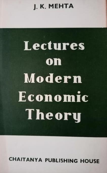 Lectures on modern economic theory - copertina