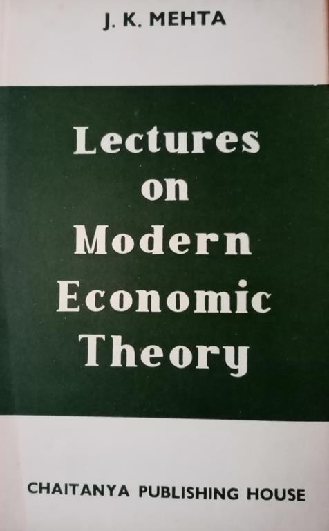 Lectures on modern economic theory - copertina
