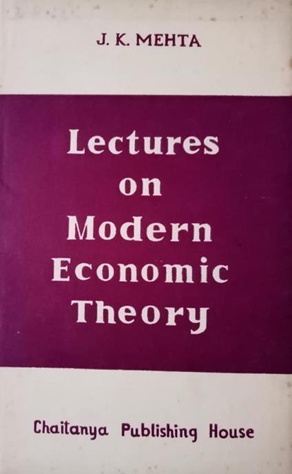 Lectures on modern economic theory - copertina