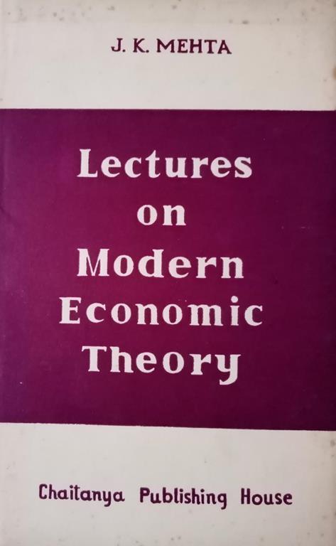 Lectures on modern economic theory - copertina